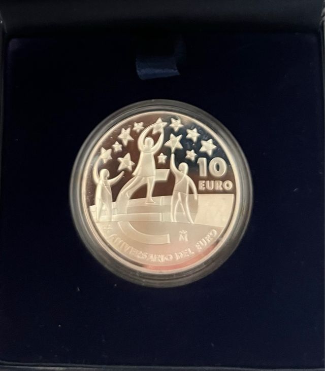 Moneda 10€ X Aniversario del Euro Plata