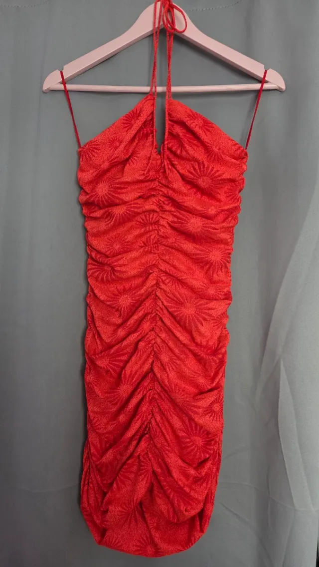 Vestido Zara Naranja/Rojo