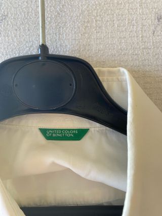 Camicia uomo Benetton bianca taglia L.