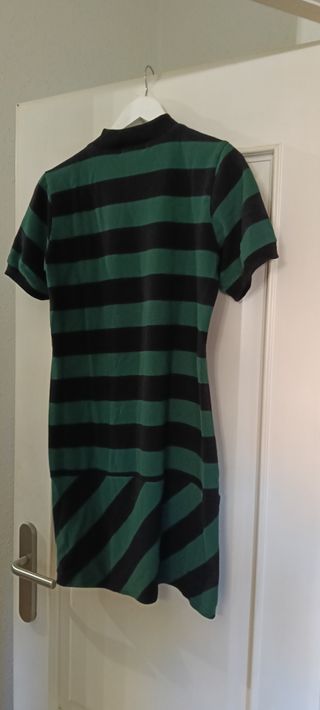 Vestido Kling Rayas Verde y Negro Talla XL