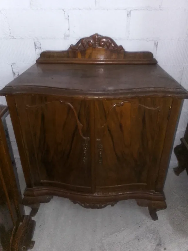 Pareja Mesitas Noche Madera Antiguas