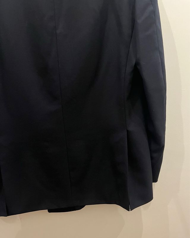 Giacca blazer blu uomo lana pura vergine vintage