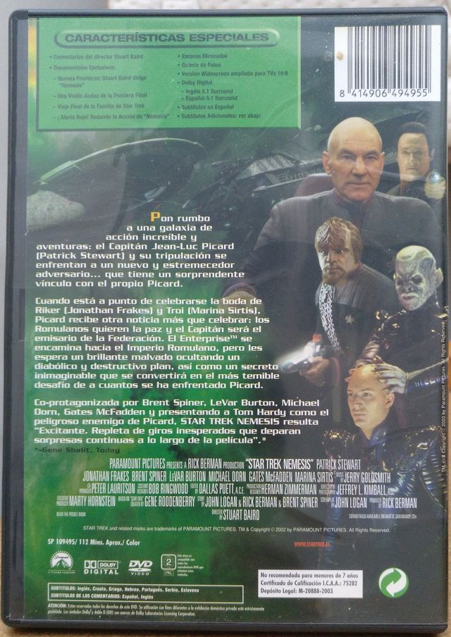 DVDs Star Trek  Colección 4 Películas.