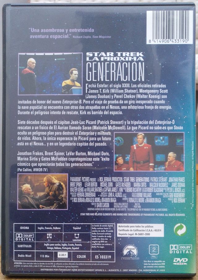 DVDs Star Trek  Colección 4 Películas.