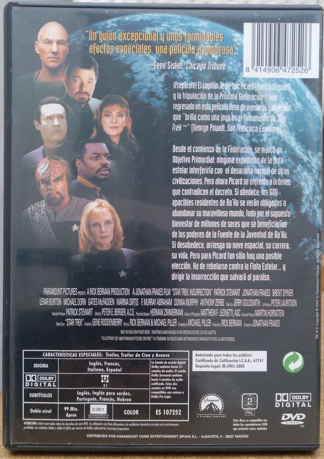 DVDs Star Trek  Colección 4 Películas.