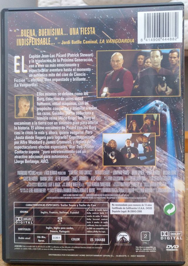 DVDs Star Trek  Colección 4 Películas.