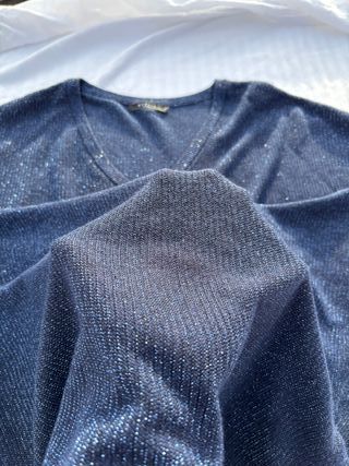 Jersey Mohito brillante oversize azul marino