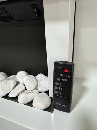 Chimenea Eléctrica Pur Line Blanca Piedras