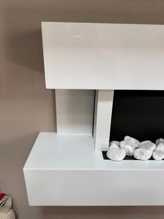 Chimenea Eléctrica Pur Line Blanca Piedras