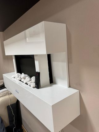 Chimenea Eléctrica Pur Line Blanca Piedras