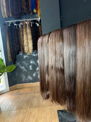 Cabello natural castaño