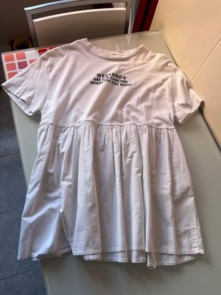 Camiseta Zara Blanca Talla M