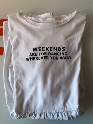 Camiseta Zara Blanca Talla M