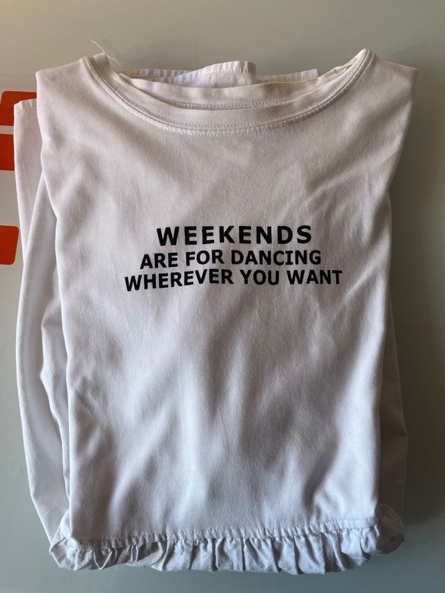 Camiseta Zara Blanca Talla M