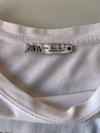 Camiseta Zara Blanca Talla M