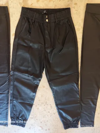 Lote 3 pantalones efecto piel