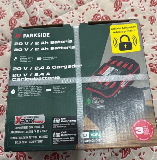 PARKSIDE Batería 20V / 2Ah y Cargador 20V / 2.4A