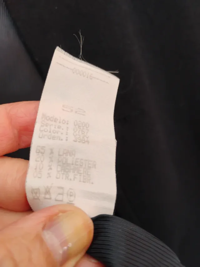 Abrigo caballero negro