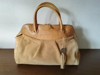 Borsa Furla camoscio e coccodrillo