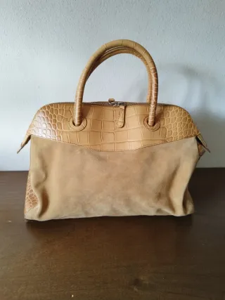 Borsa Furla camoscio e coccodrillo