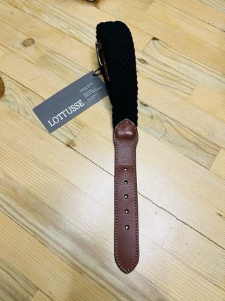 Cinturón Lottusse trenzado negro y marrón