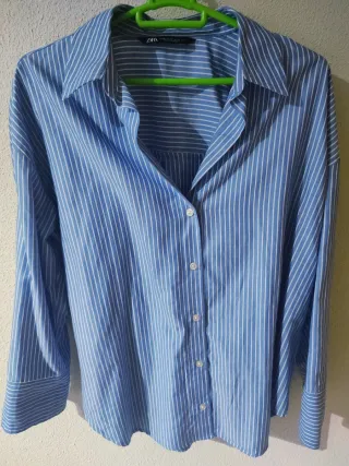 Camisa Rayas de Zara Azul y Blanca