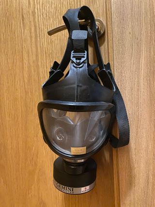 Máscara Gas Sabre Negra Decoración/Disfraz