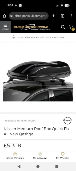 Cofre de techo Nissan , Thule