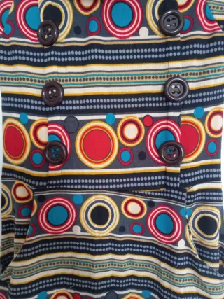 Vestido vintage estampado círculos