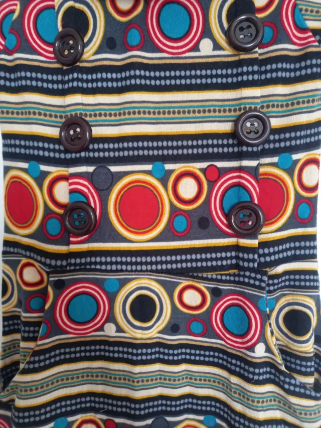 Abito vintage con stampa a cerchi