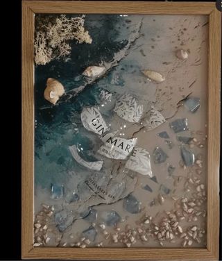 Quadri fatti a mano con resina