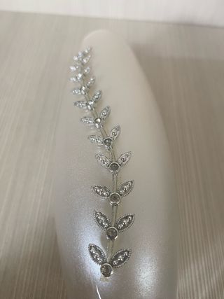 Vaso decorato bianco 18cm