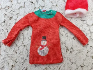 Lote Ropita Barbie para Navidad, vestido, jersey