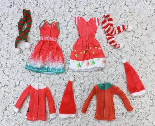 Lote Ropita Barbie para Navidad, vestido, jersey