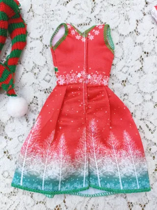 Lote Ropita Barbie para Navidad, vestido, jersey
