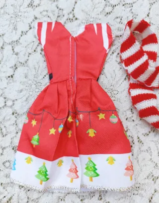 Lote Ropita Barbie para Navidad, vestido, jersey