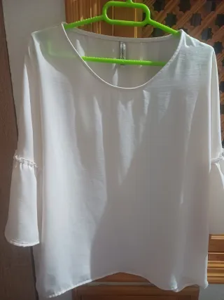 Blusa Stradivarius Blanca Talla M