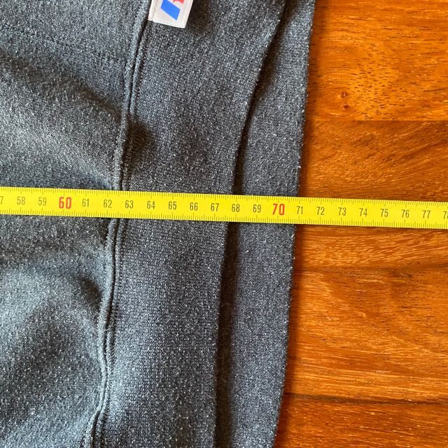 Sudadera Russell sin capucha gris logo bordado L