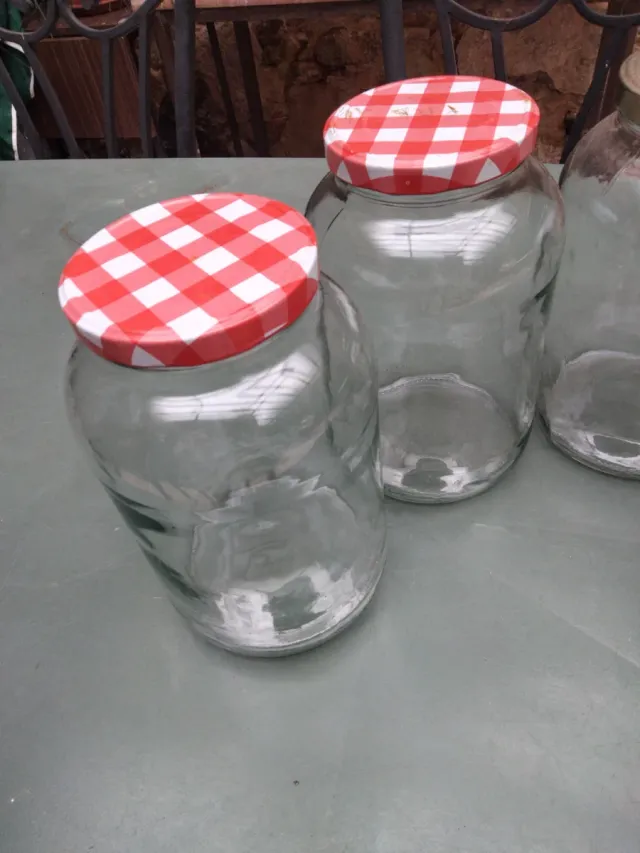 4 Recipientes de Cristal con Tapa