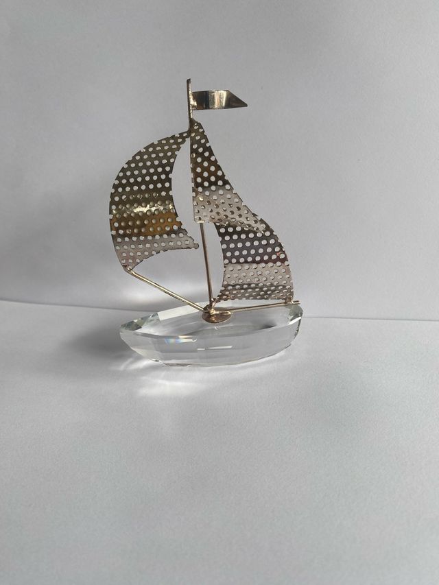 Bomboniera Nave Cristallo e Metallo