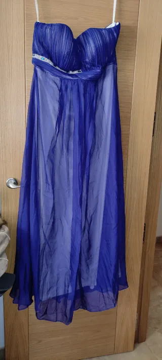 Elegante Vestido Fiesta/Ceremonia Azul/Morado