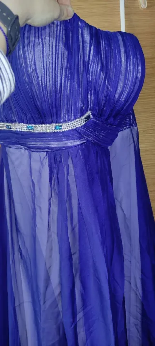 Elegante Vestido Fiesta/Ceremonia Azul/Morado