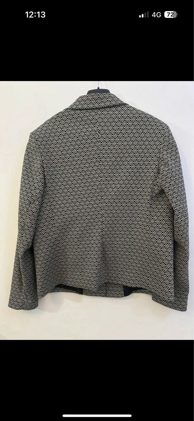 Giacca donna fantasia bianco e nero