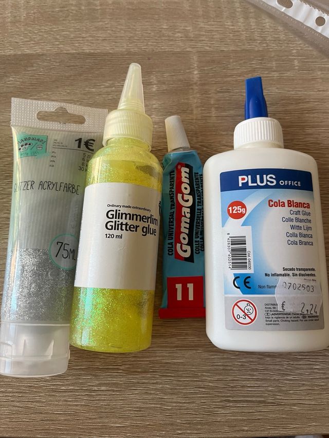 pegamento y pintura
