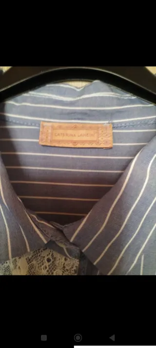 Camicetta Caterina Lancin righe pizzo XXL