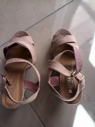 Sandalias Marypaz Beige/Rosa Talla 38