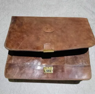 Maletín Vintage Cuero Porta Documentos