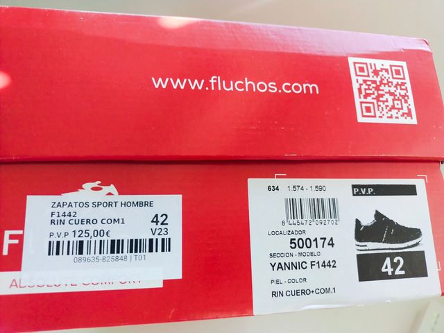 Zapatos Fluchos Piel Marrones Talla 42