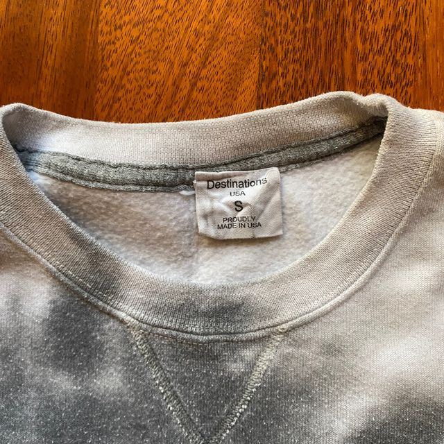 Sudadera Russell Tie-dye S blanca Negra no capucha