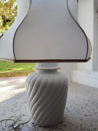 Lámpara de salón de cerámica blanca